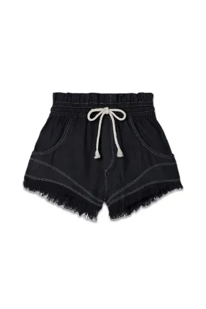 Talapiz Frayed Silk Shorts