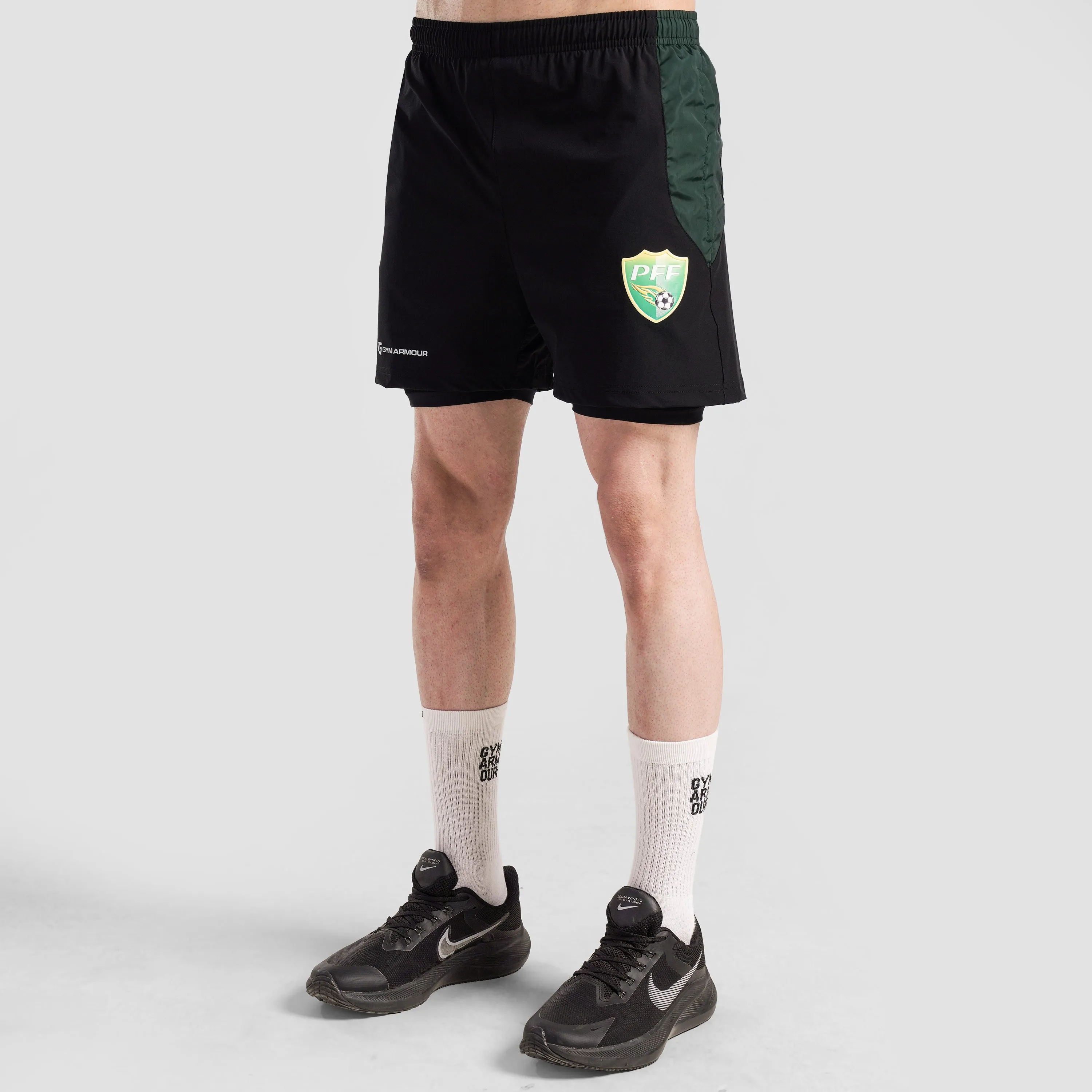 The PFF Essential Shorts (Black-Green)