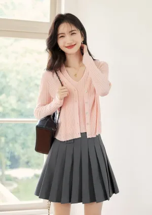 TWO-PIECE KNIT SWEATER TOP