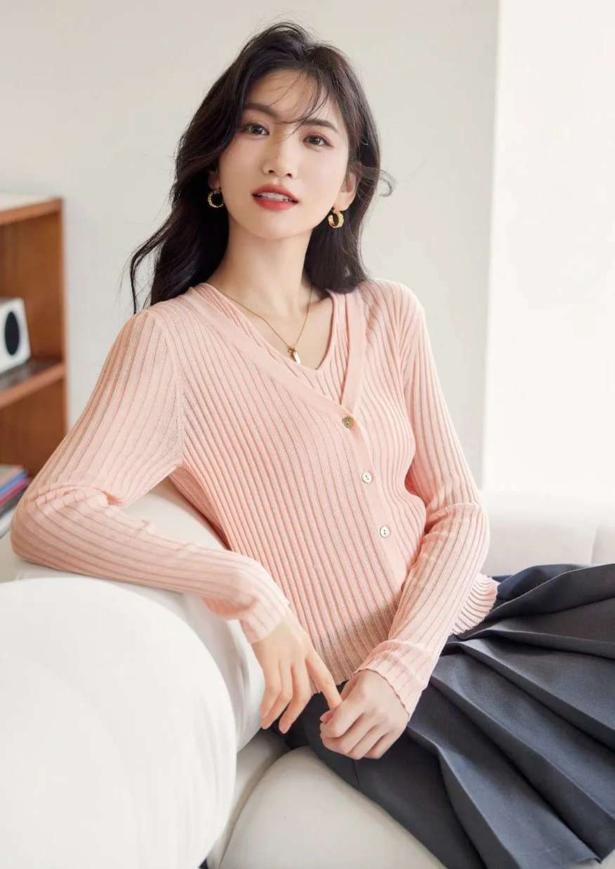 TWO-PIECE KNIT SWEATER TOP