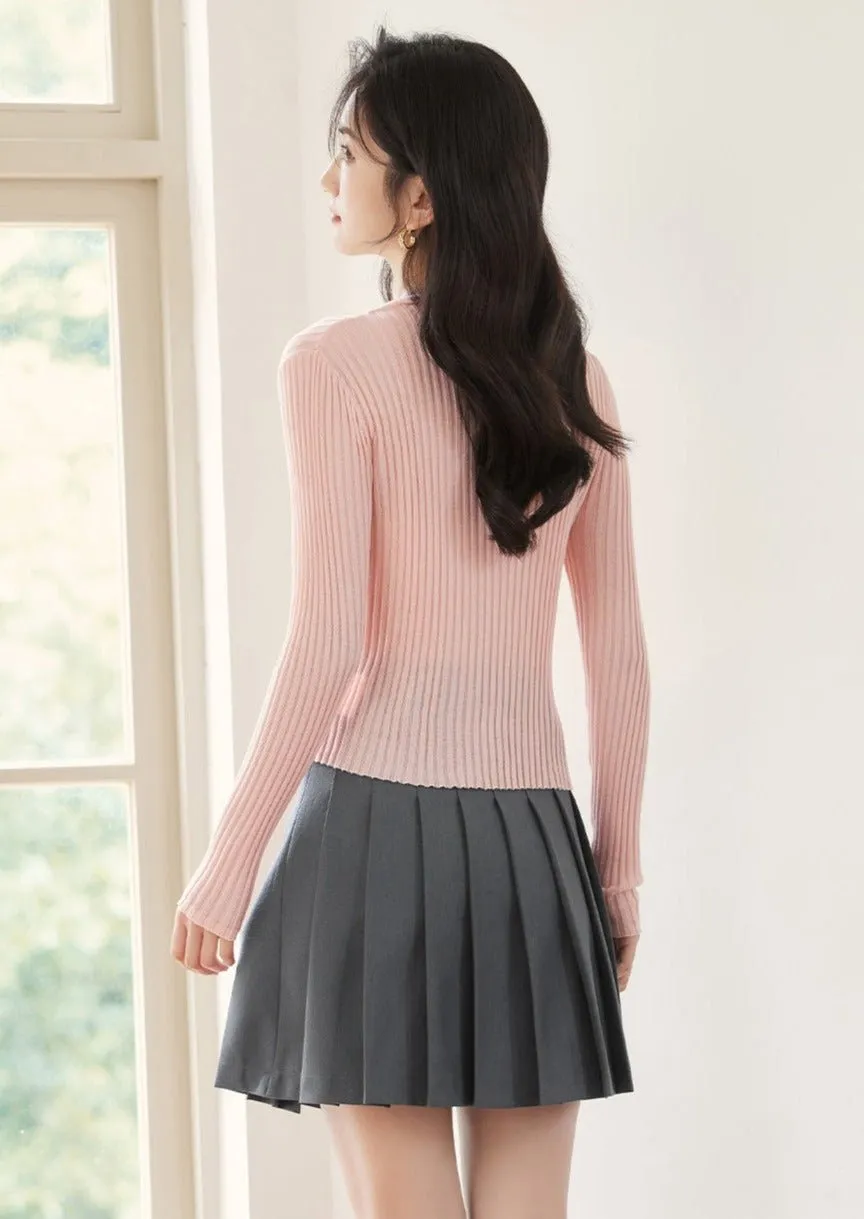 TWO-PIECE KNIT SWEATER TOP