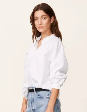 unsubscribed cotton ruffle blouse