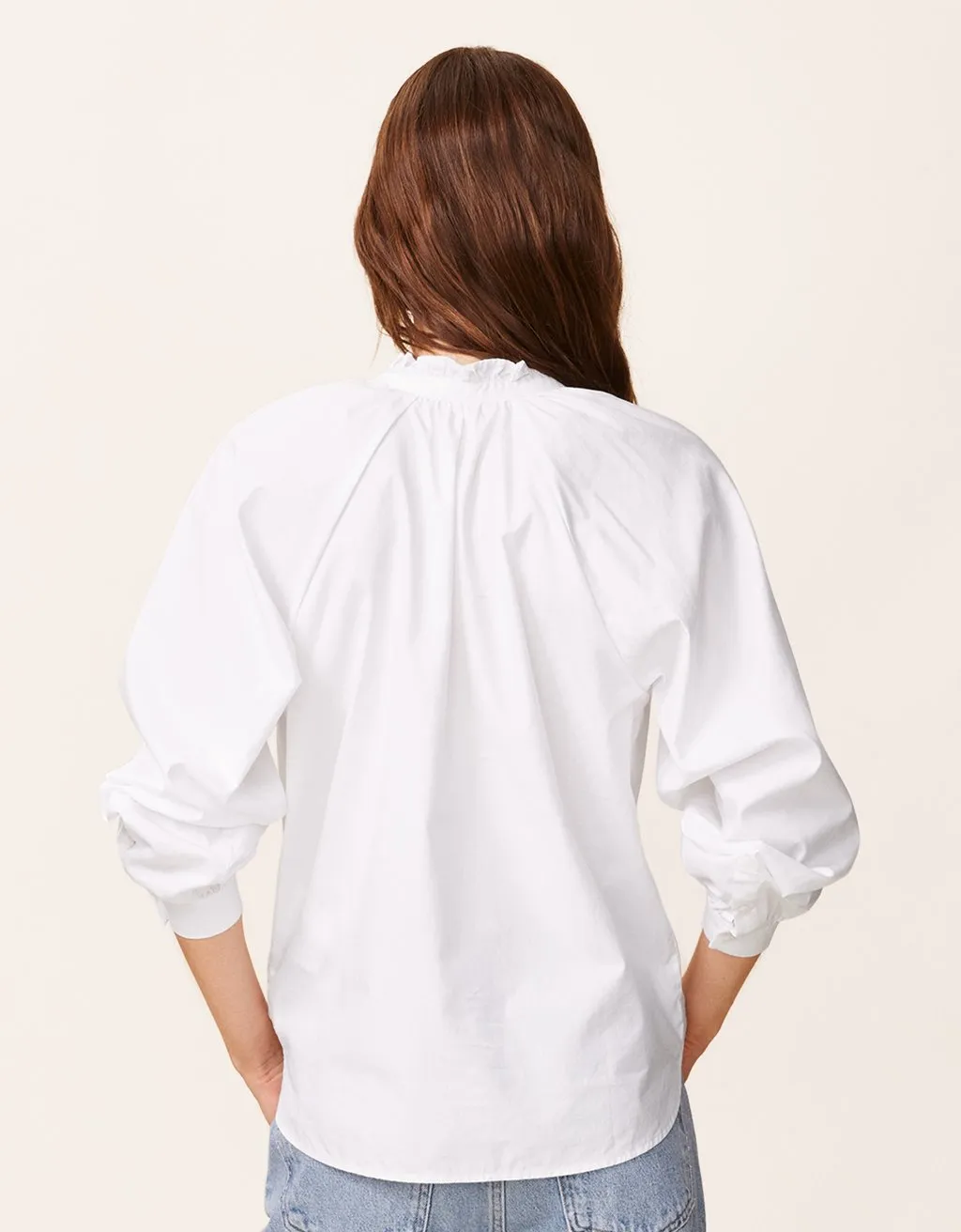 unsubscribed cotton ruffle blouse