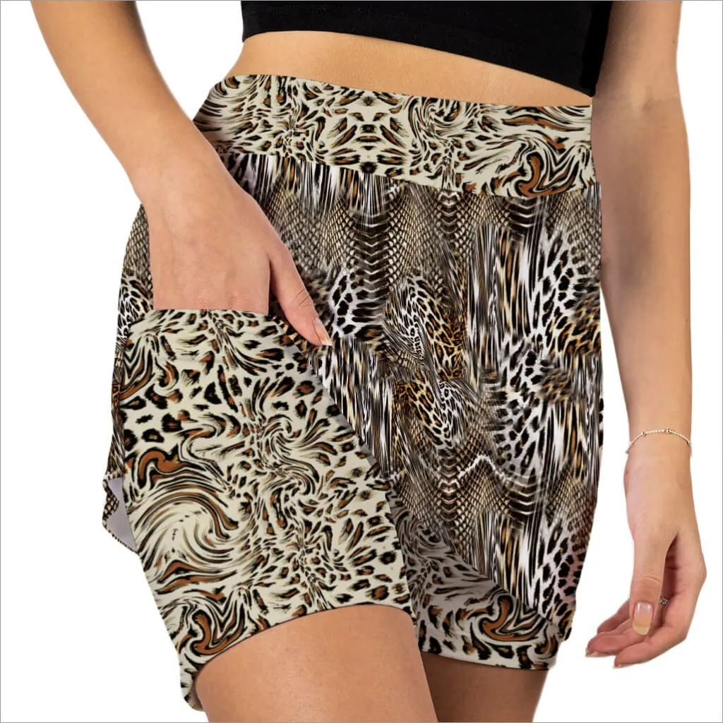 UNTAMED ANIMAL PRINT SKORT