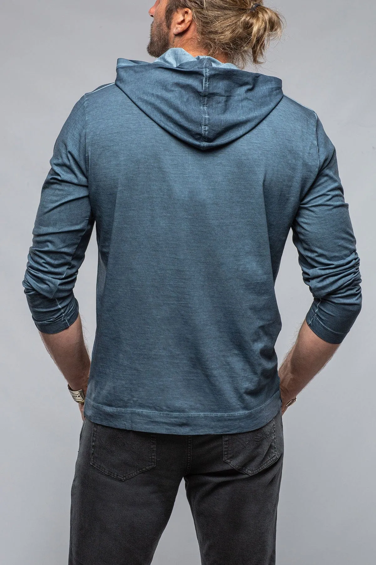 Ventura Hooded Tee in Midnight Blue