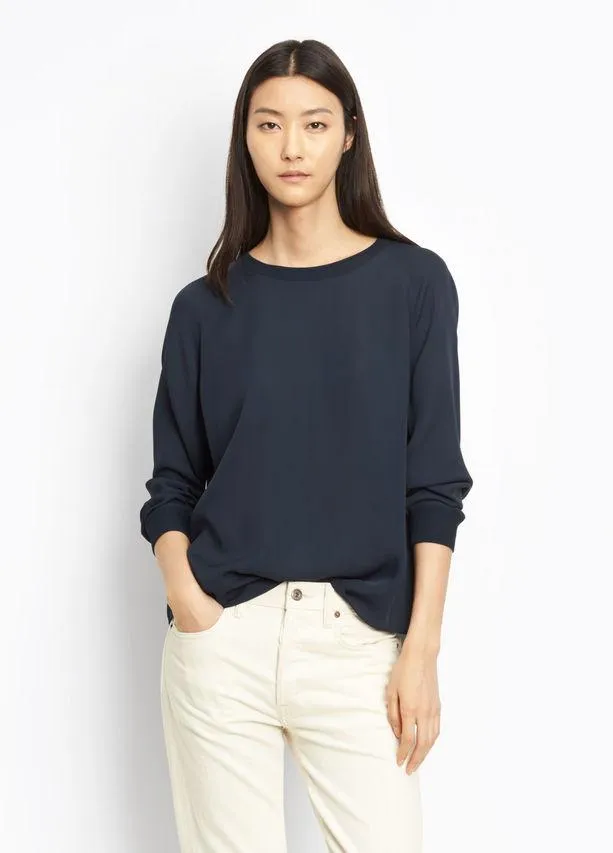 Vince - Ribbed Trim Blouse