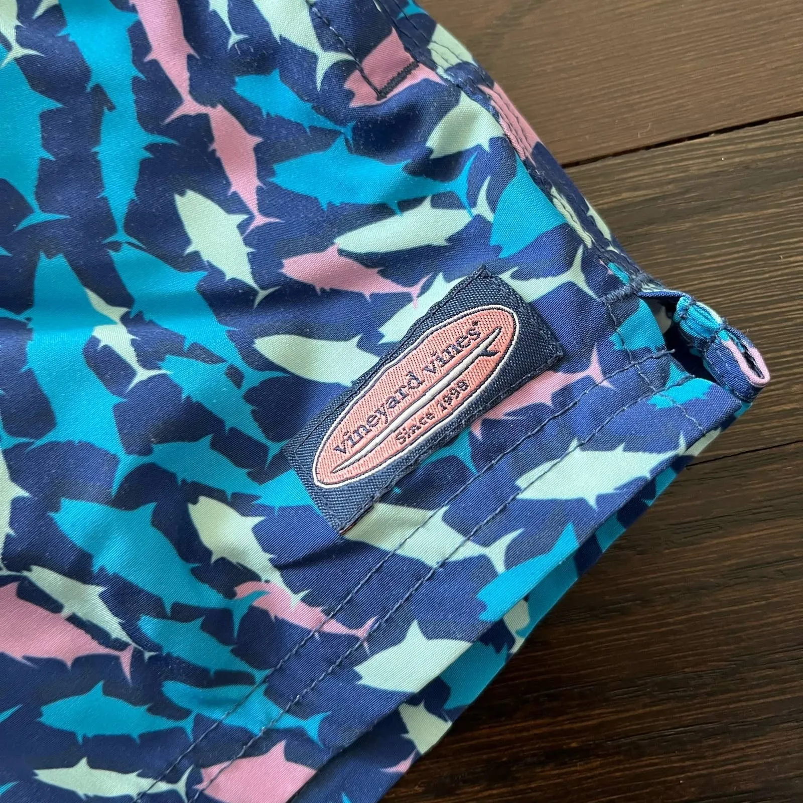 Vineyard Vines Baby Chappy Swim Trunks Blue Bay 6-12 Months