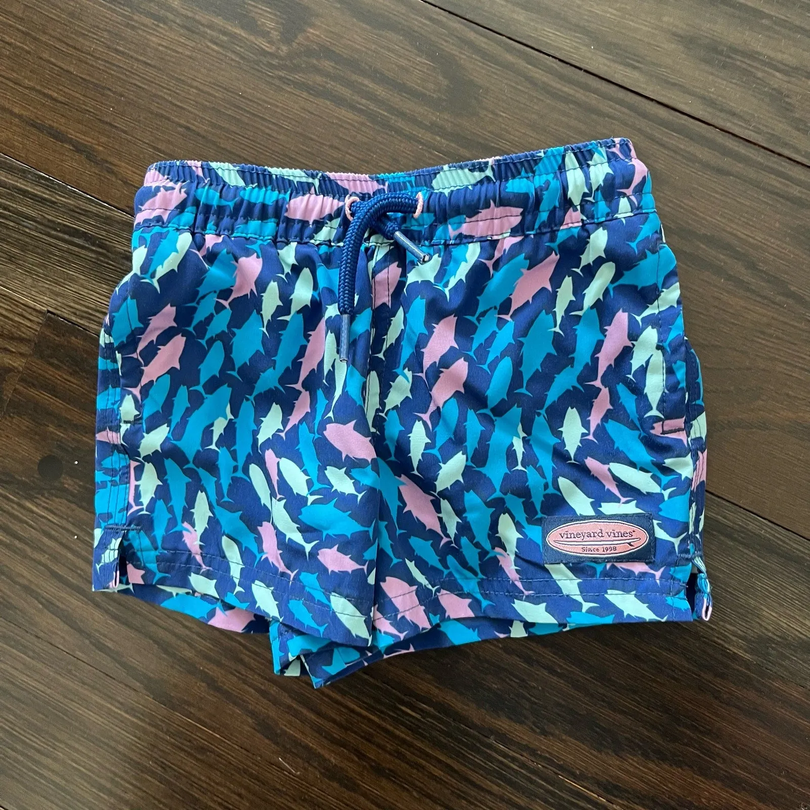 Vineyard Vines Baby Chappy Swim Trunks Blue Bay 6-12 Months