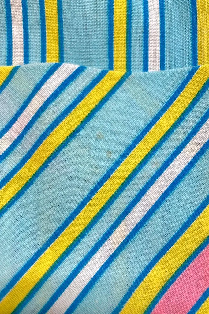 Vintage Aqua Blue Striped Romper