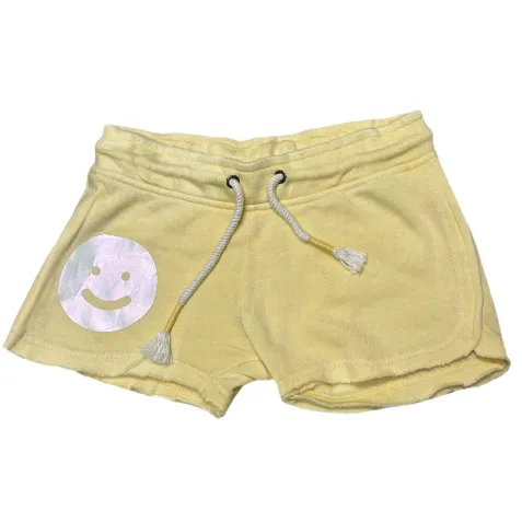 White Smile Burnout Shorts - White (Sample Sale)