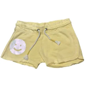 White Smile Burnout Shorts - White (Sample Sale)