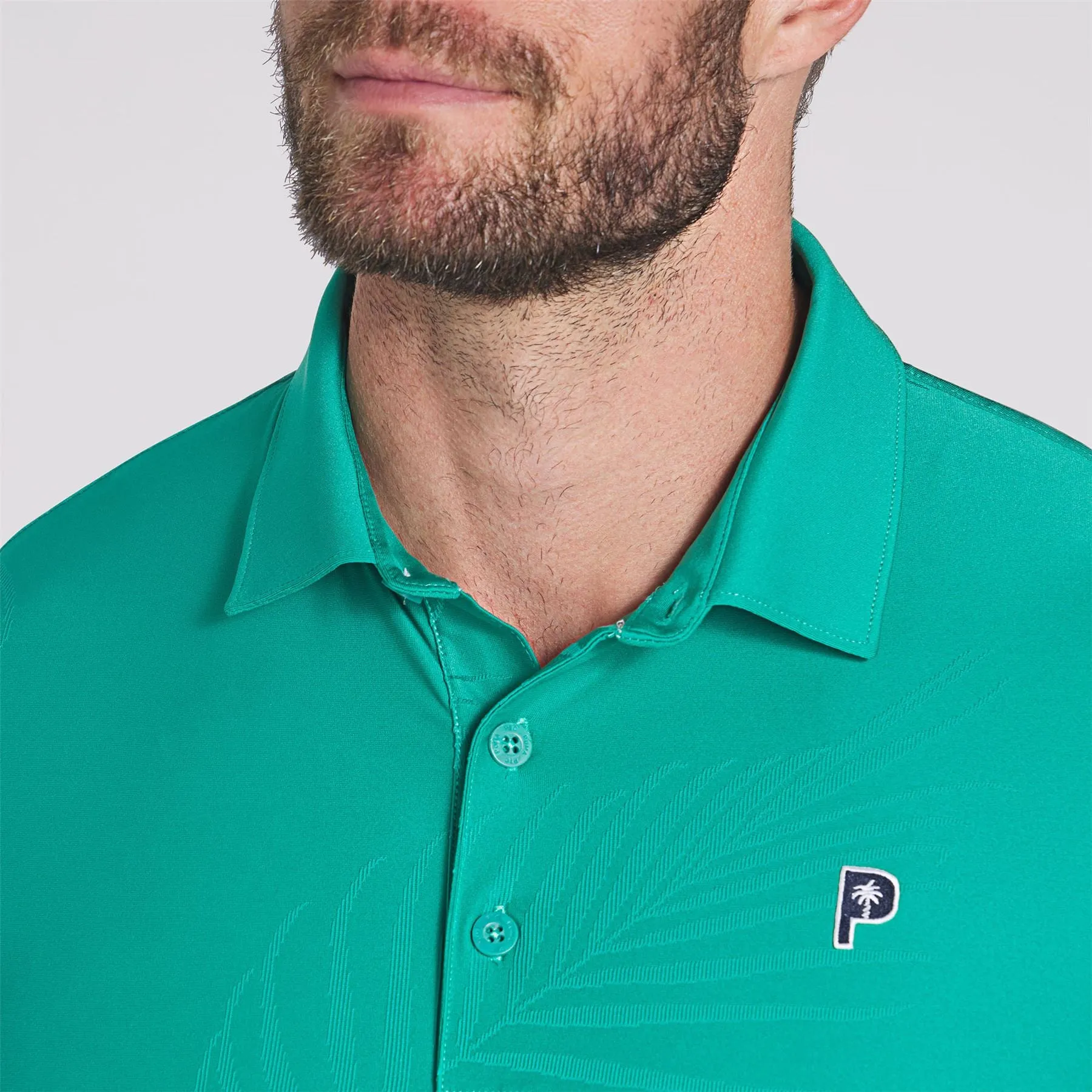 x PTC Jacquard Polo Sparkling Green - AW24