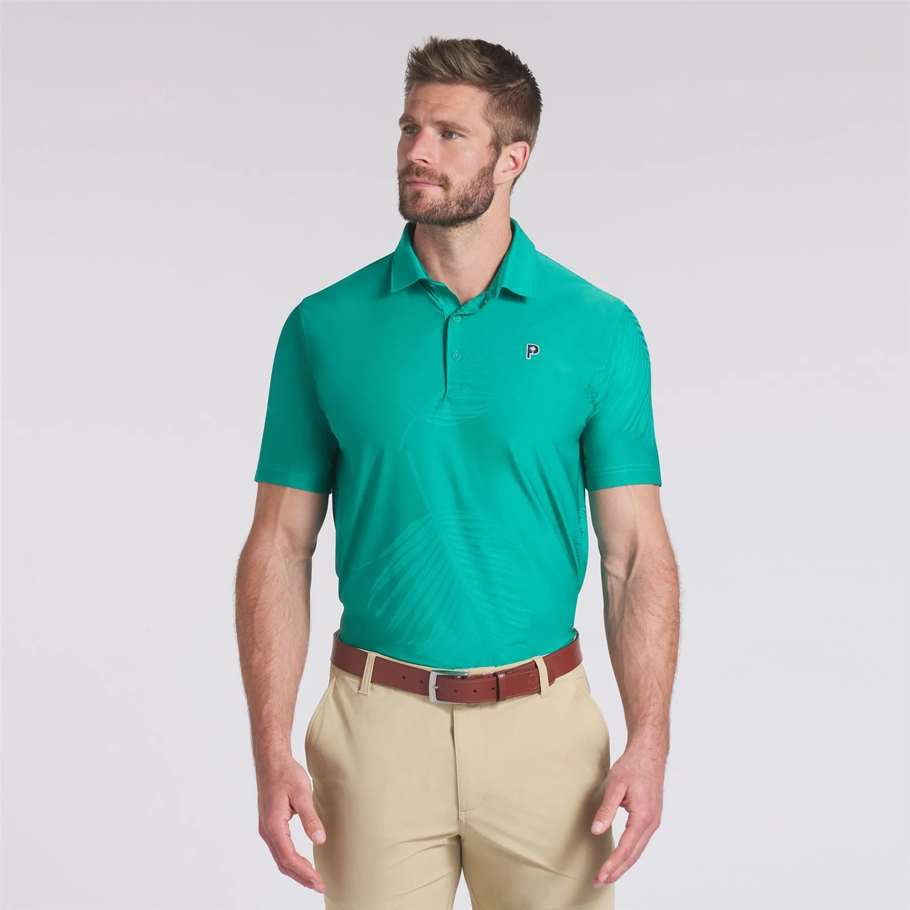 x PTC Jacquard Polo Sparkling Green - AW24